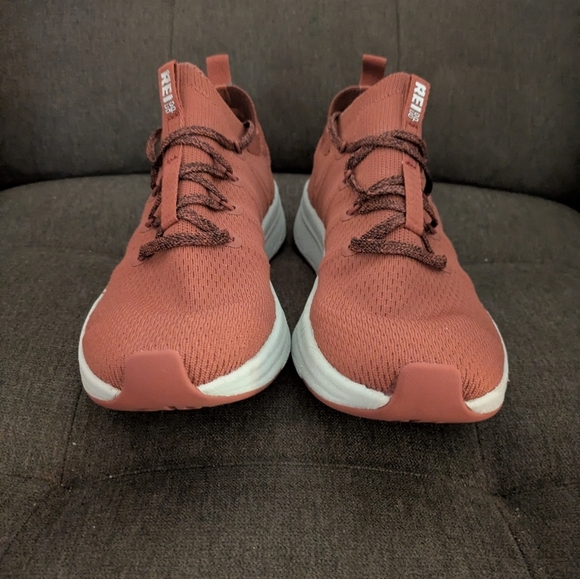 REI Co-op Beyonder Trail Sneaker Womens Coral Lace Up Hiking Knit Shoe Sz 10 - Picture 4 of 8